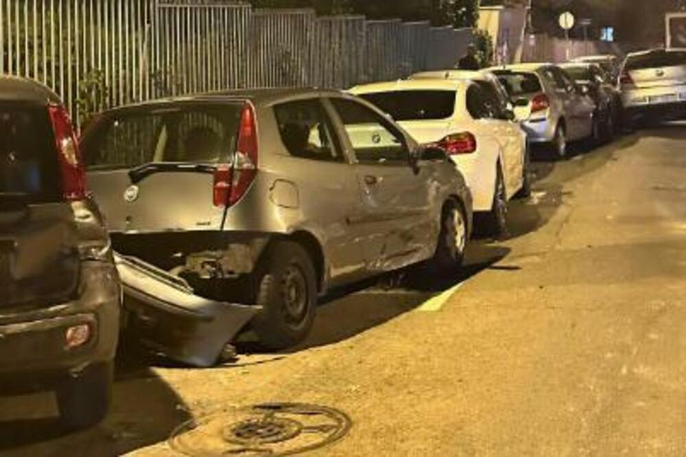 UNAKAŽENO PET AUTOMOBILA ODJEDNOM: Suludi incident na Vračaru pokrenuo LAVINU BESA na mrežama (FOTO)