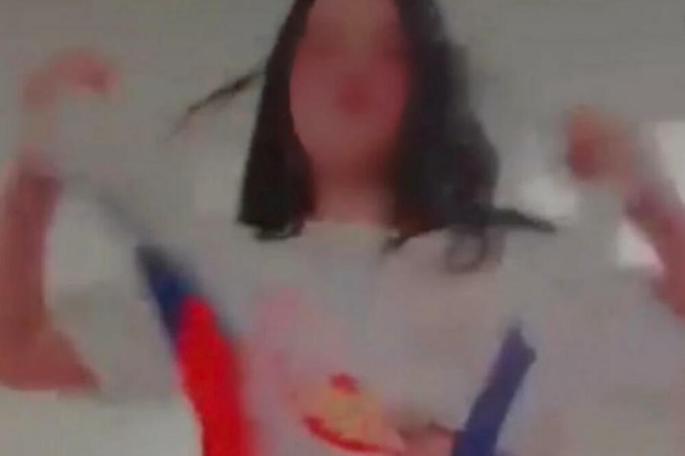 OVO JE SNIMAK DEVOJKE KOJA CEPA I PLJUJE SRPSKU ZASTAVU: Crnogorka ZGROZILA javnost, veruje se da je OVDE (VIDEO)