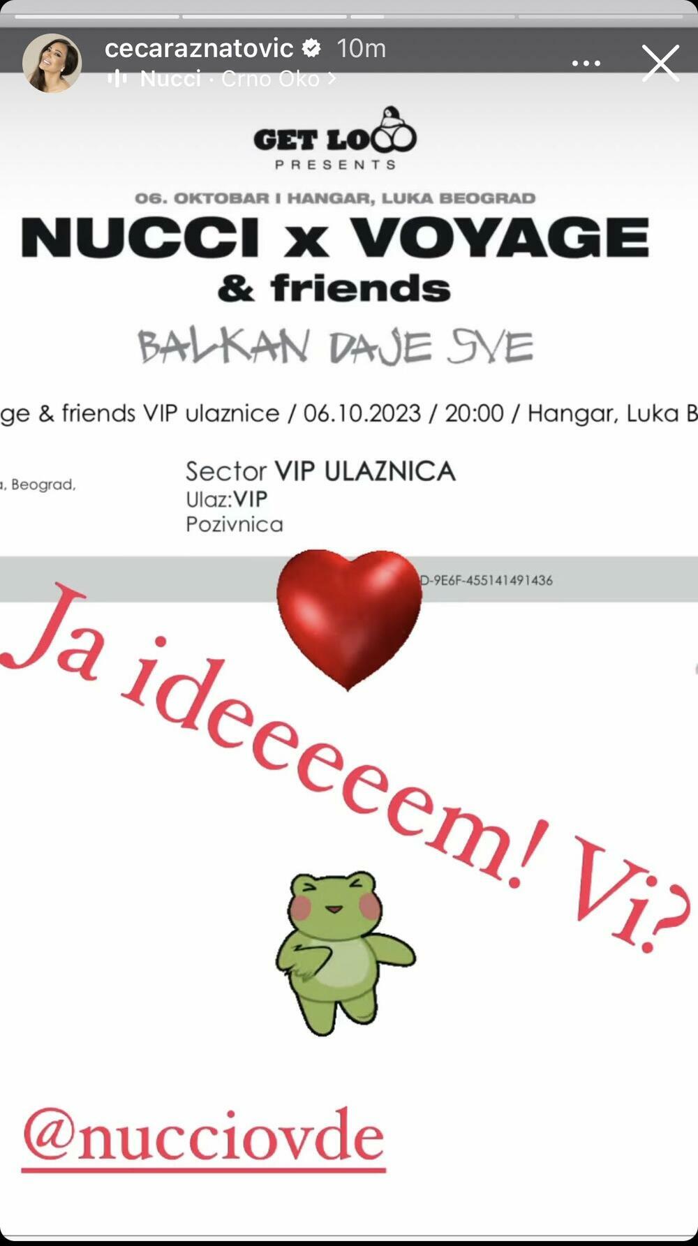 Sada je Ceca podržala Igora Panića Nućija, s kojim je u dobrim odnosima i koji je bio gost na proslavi punoletstva njene sestričine Helene Ocokoljić