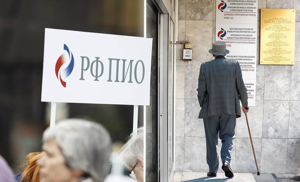Penzioner gleda u tablu ispred PIO fonda