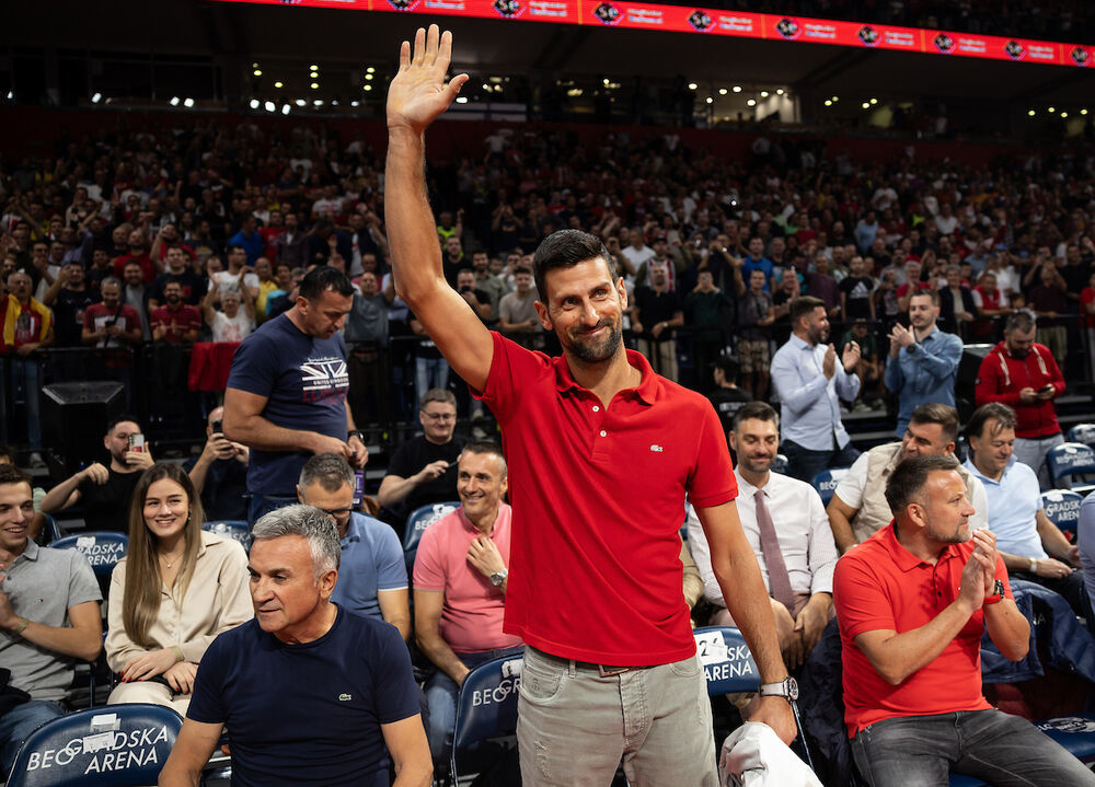Novak Đoković na meču Crvene zvezde