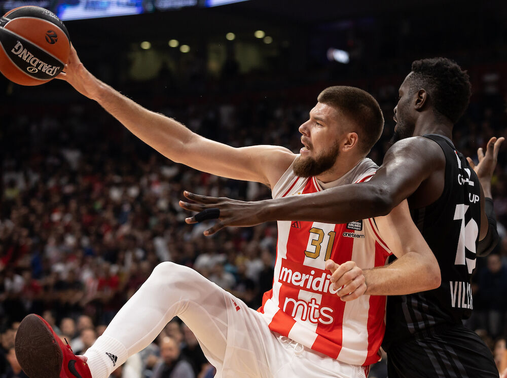 Detalj sa utakmice Crvene zvezde i Asvela u Beogradu