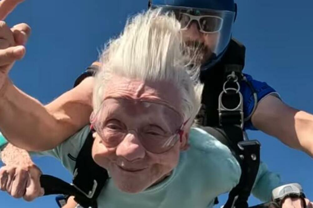 ŽENA OD 104 GODINE POSTAVILA GINISOV REKORD U VAZDUHU: Ono na šta se ona USUDILA mladi samo SANJAJU (VIDEO)