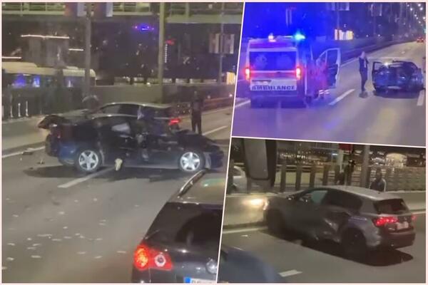 STRAVIČAN LANČANI SUDAR NA GAZELI: Tri automobila POTPUNO UNIŠTENA, razbacana po putu (VIDEO)