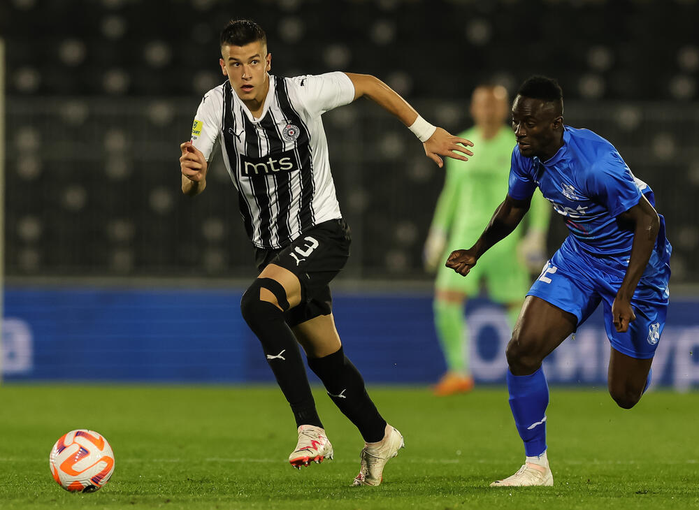 Mihajlo Ilić na utakmici Partizana i lučanske Mladosti