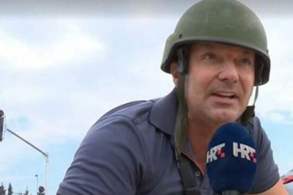 NOVINAR HRT "JUNAČKI" IZVEŠTAVAO IZ IZRAELA: Obukao šlem i pancir, a onda je zbog JEDNOG detalja PUKLA BRUKA (FOTO)