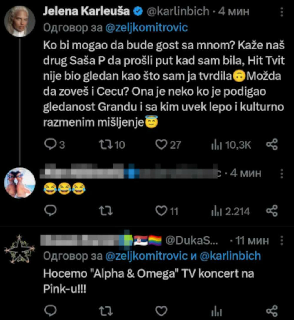 JK izazvala Cecu na duel