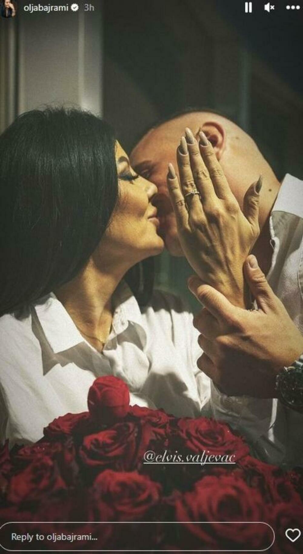 - Gospodin savršeni postoji - napisala je između ostalog Olja Bajrami, za svog verenika