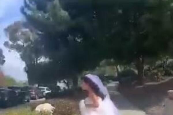 MLADA POBEGLA SA VENČANJA, TRČI KOLIKO JE NOGE NOSE: Mladoženja pokušao da je zaustavi, pa UZEO DA... (VIDEO)