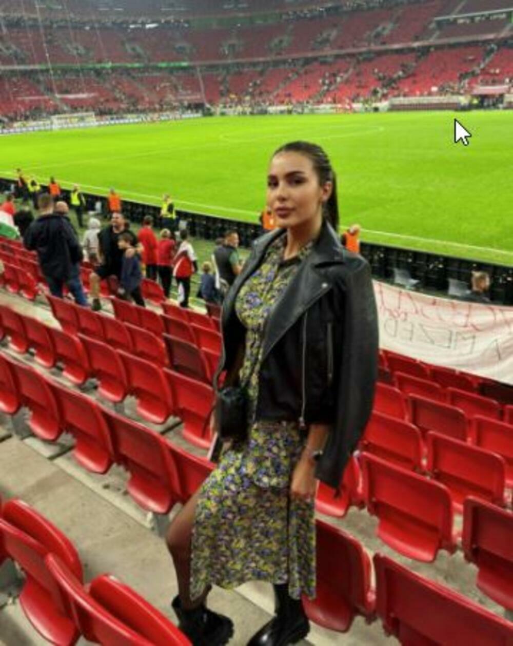 Anastasija Ražnatović na utakmici reprezentacije Srbije