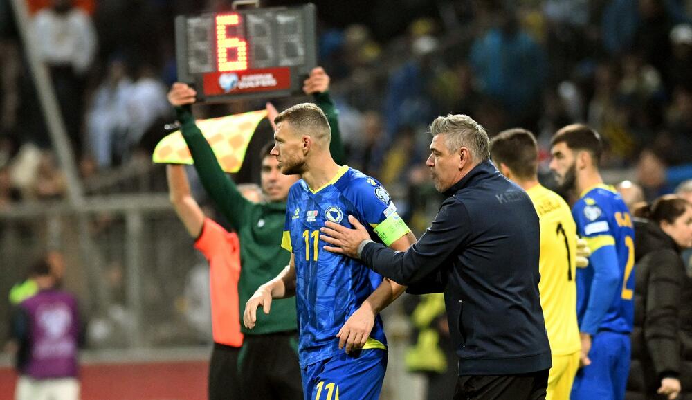 Kapiten Edin Džeko i Savo Milošević, selektor Bosne i Hercegovine