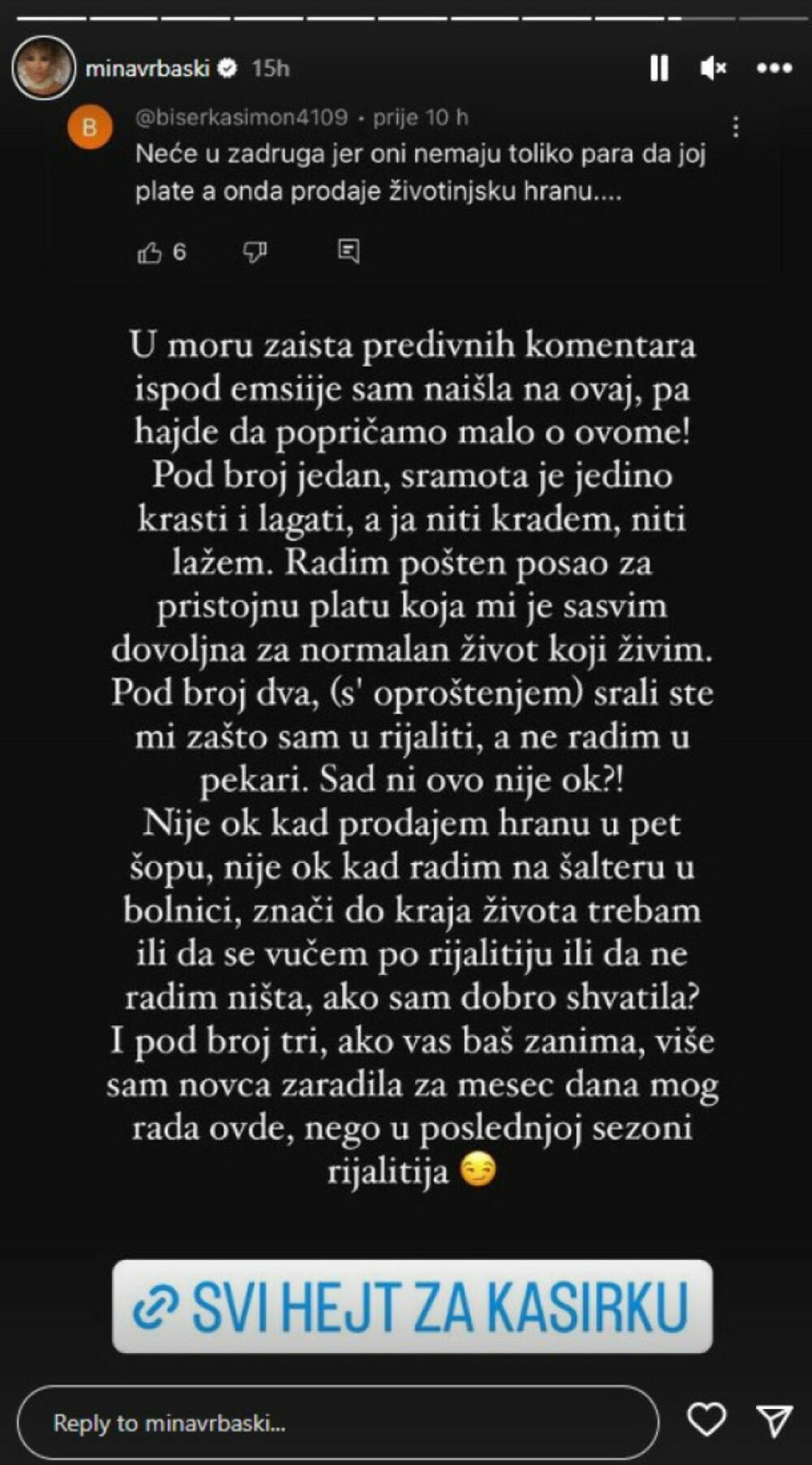 Objava Mine Vrbaški