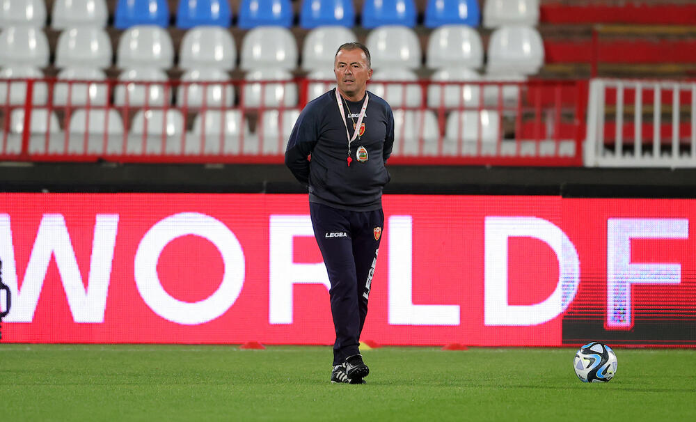 Miodrag Radulović, selektor Crne Gore na treningu u Beogradu