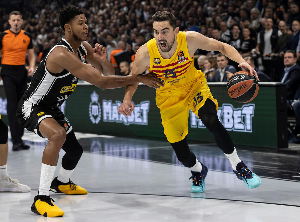 Detalj sa utakmice Partizana i Barselone