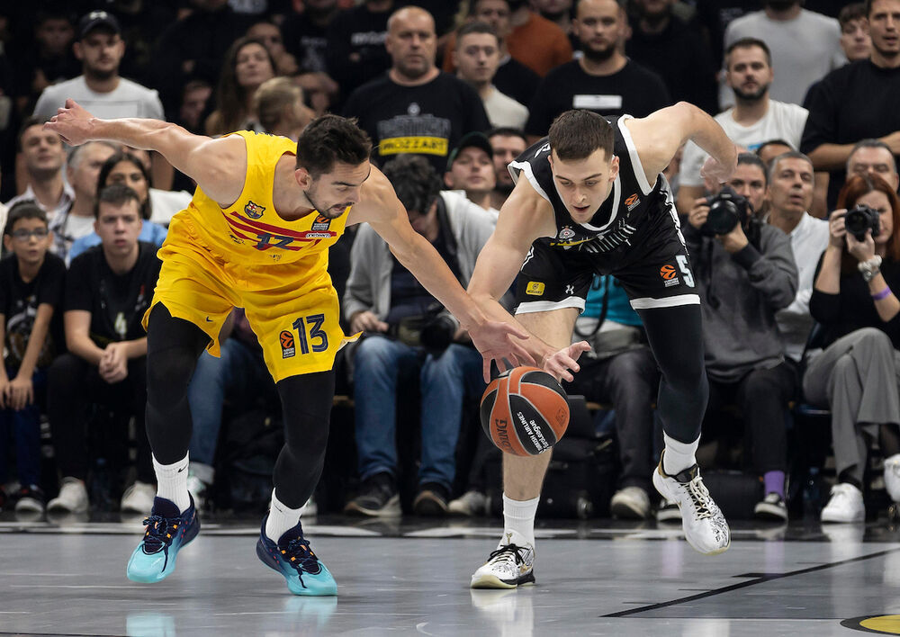 Detalj sa utakmice Partizana i Barselone