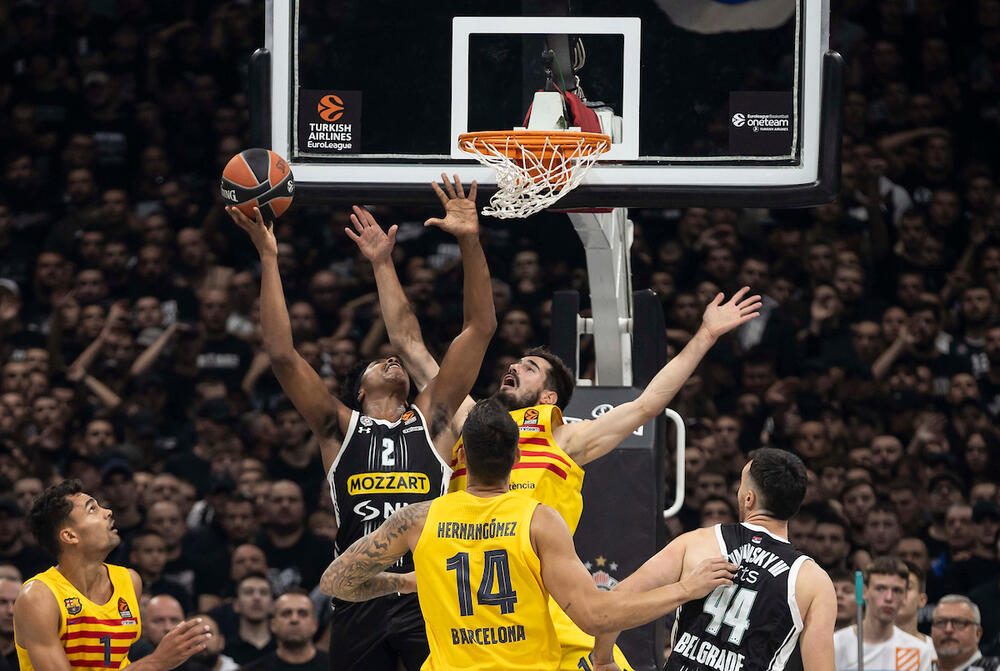 Detalj sa utakmice Partizana i Barselone