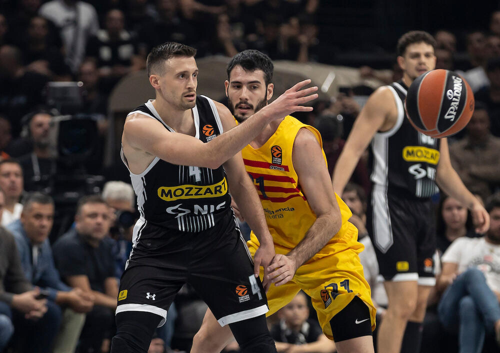 Detalj sa utakmice Partizana i Barselone