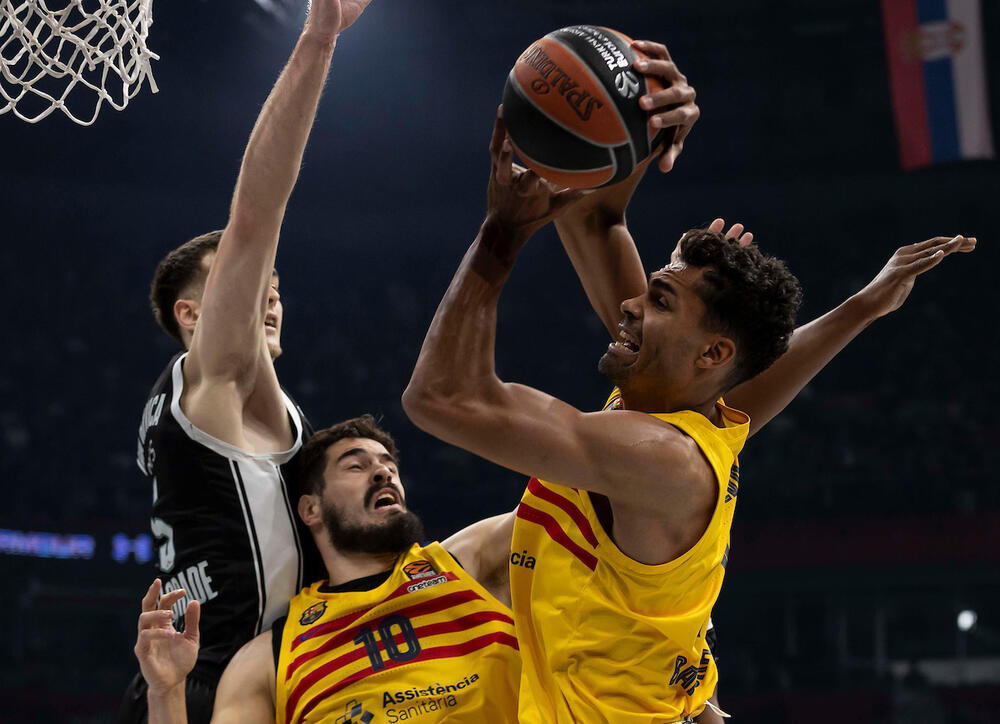 Detalj sa utakmice Partizana i Barselone