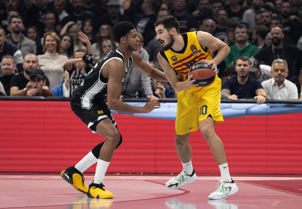 Detalj sa utakmice Partizana i Barselone