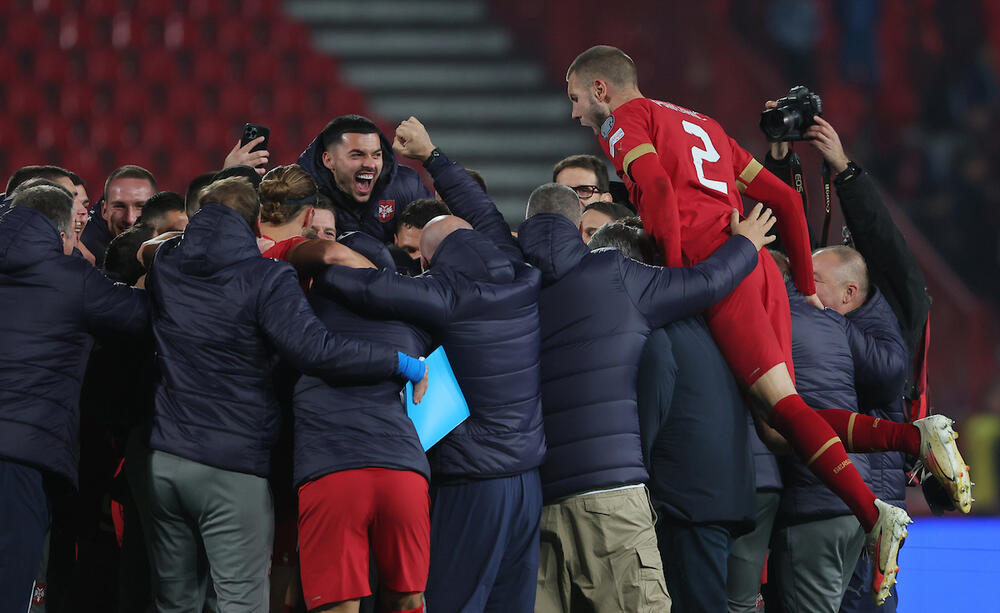 Slavlje fudbalera Srbije