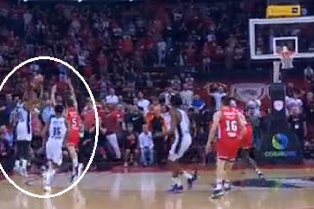 PIREJ JE ZAMUKAO, KLUPA PARTIZANA POLUDELA: Pogledajte trojku Nanelija SA ZVUKOM SIRENE za produžetak! (VIDEO)