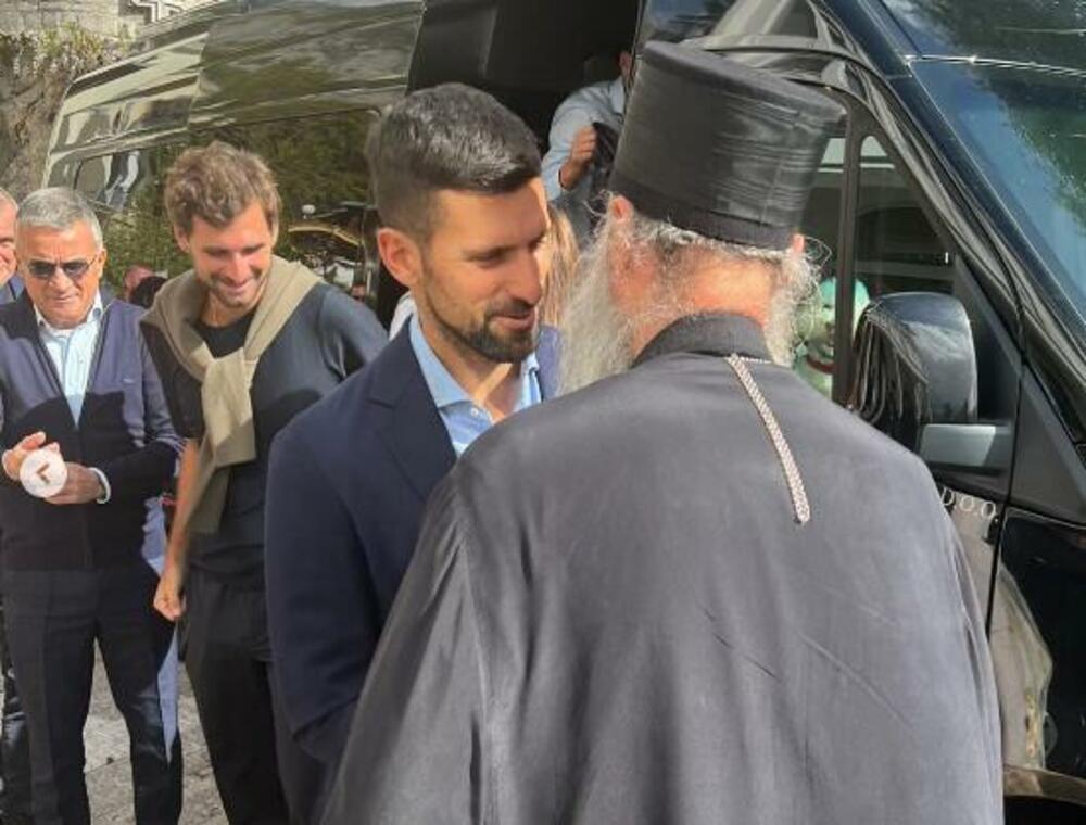 Novak Đoković, Srđan Đoković, Marko Đoković, Patrijarh Porfirije