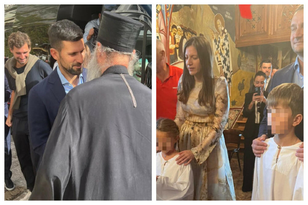 NOVAK ĐOKOVIĆ ODVEO STEFANA I TARU NA OSTROG - Patrijarh Porfirije ih krstio! (FOTO)