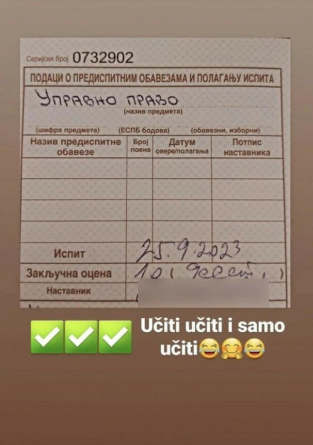 Objava sina Biljane Jevtić i Ace Ilića