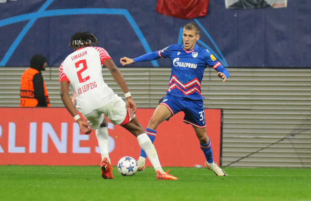 Vladimir Lučić na utakmici Lajpciga i Crvene zvezde