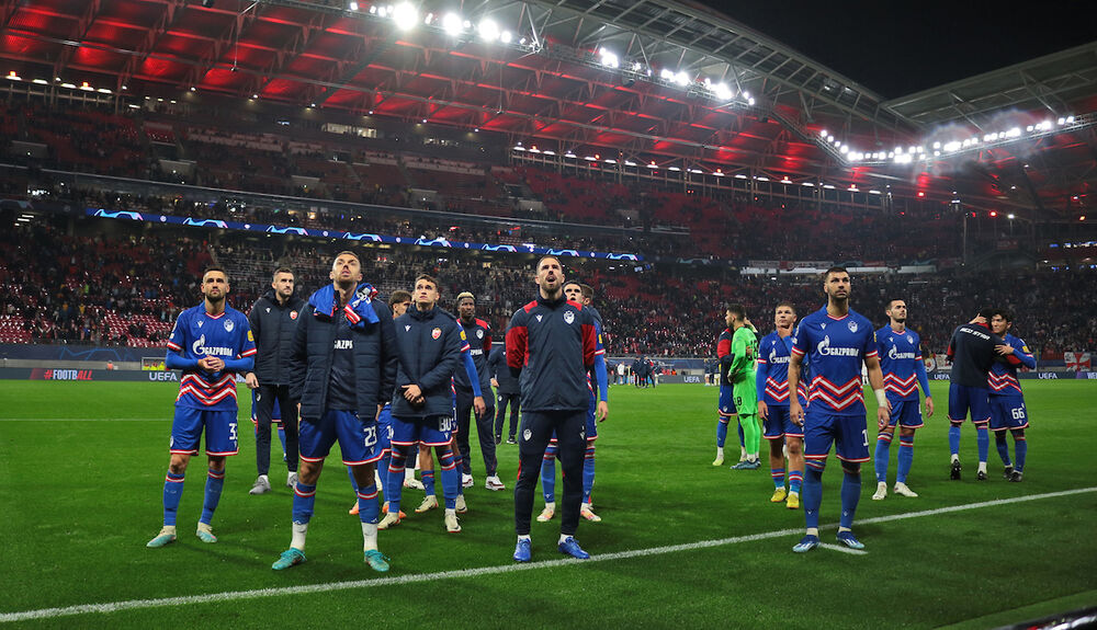 Fudbaleri Crvene zvezde nakon meča u Lajpcigu