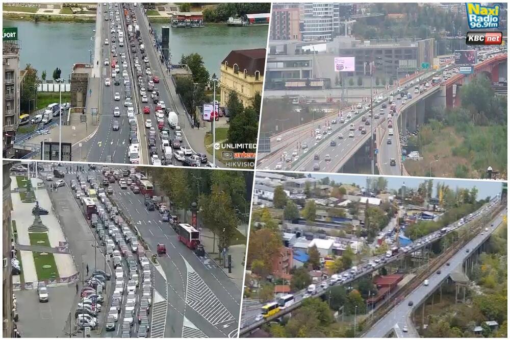 JUTARNJI ŠPIC U BEOGRADU PARALISAO CENTAR GRADA: Vozila se jedva KREĆU, ovde je NAJKRITIČNIJE (FOTO)