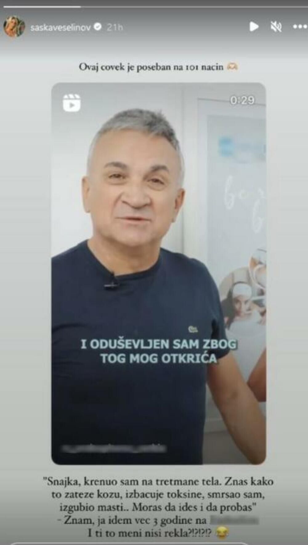 Saška Veselinov nahvalila svekra Srđana