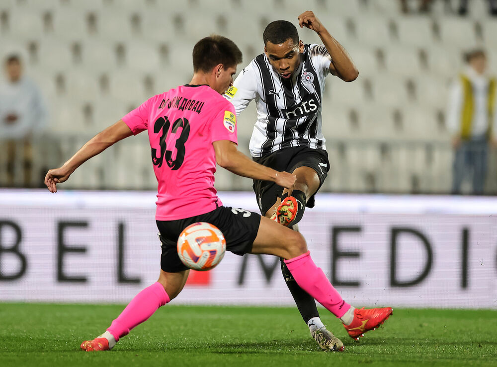 Detalj sa utakmice Partizana i Voždovca u prvom delu sezone