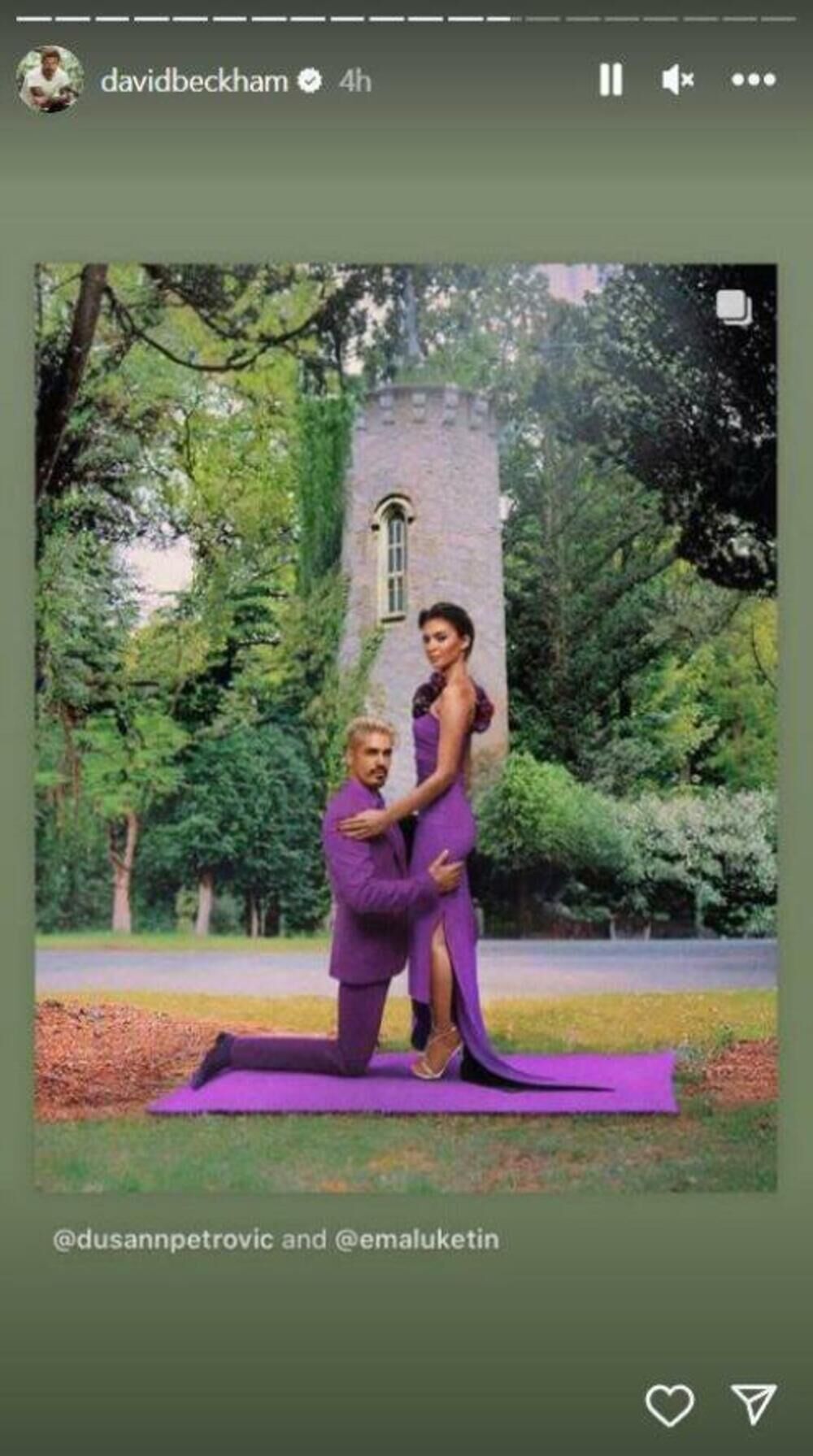 Slavni fudbaler objavio je na svom Instagram storiju Dušana i Emu