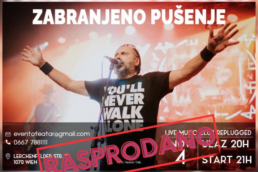 Koncert Zabranjenog pušenja u Beču je rasprodan