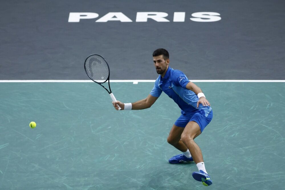 Novak Đoković na meču protiv Andreja Rubljova