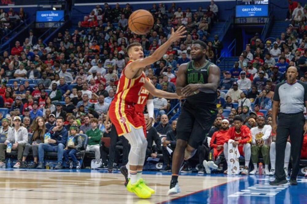 BOGDANOVIĆ FORSIRAO TROJKE I JEDVA BIO DVOCIFREN, ATLANTA SAMO GAZI: Bobi na klupi, 43 poena Haliburtona (VIDEO)