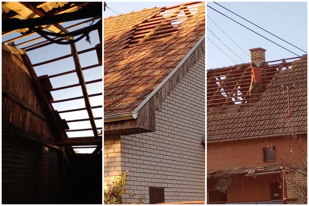 VELIKA ŠTETA U BAČKOM GRADIŠTU: Vetar nosio crepove sa kuća, MEŠTANI U STRAHU! (FOTO)