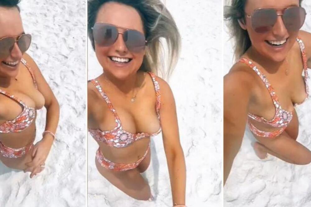 OBUKLA JE MINIJATURNI BIKINI, PA POČELA DA PLEŠE PO PLAŽI: Muškarci bez PRESTANKA GLEDALI KAKO... (VIDEO)