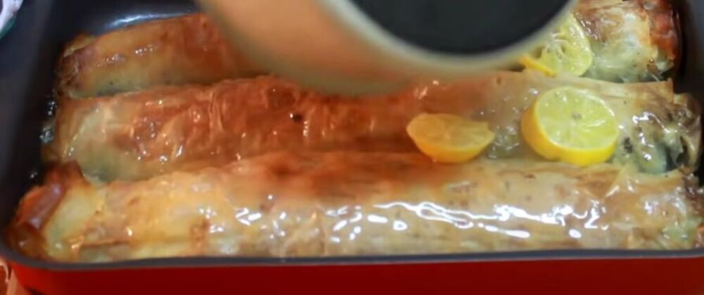 Prelivanje štrudle sa makom