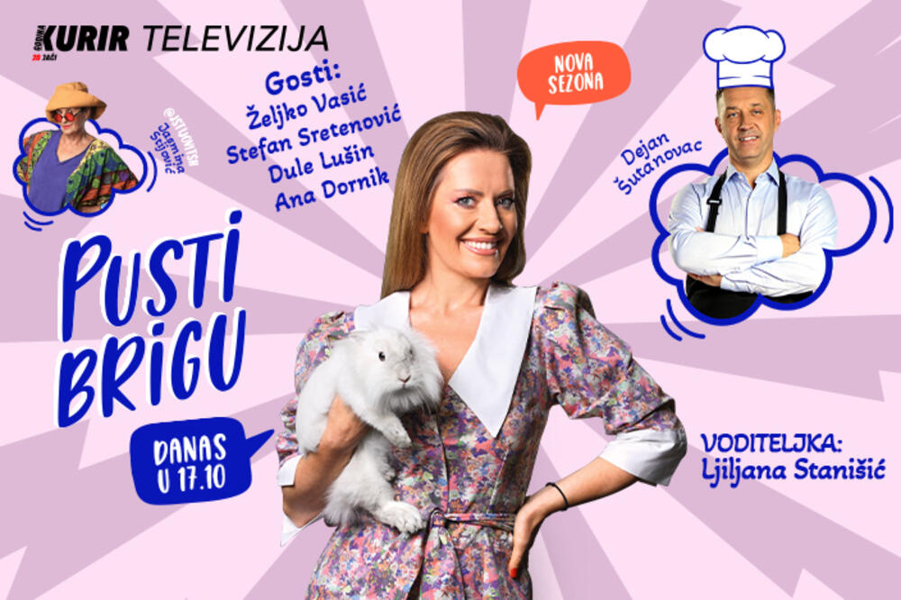 SJAJNI GOSTI I OVE NEDELJE U EMISIJI "PUSTI BRIGU"! Ne propustite zanimljive teme, recepte i pravi muzički šou