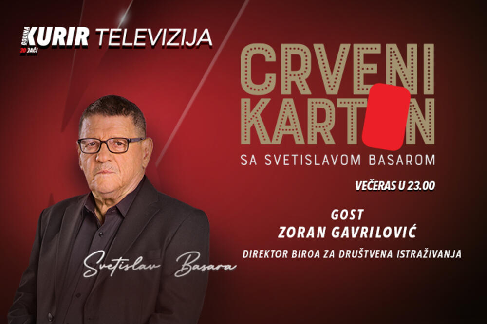 ZORAN GAVRILOVIĆ VEČERAS KOD BASARE! Gledajte "Crveni karton" u 23 časa samo na Kurir televiziji