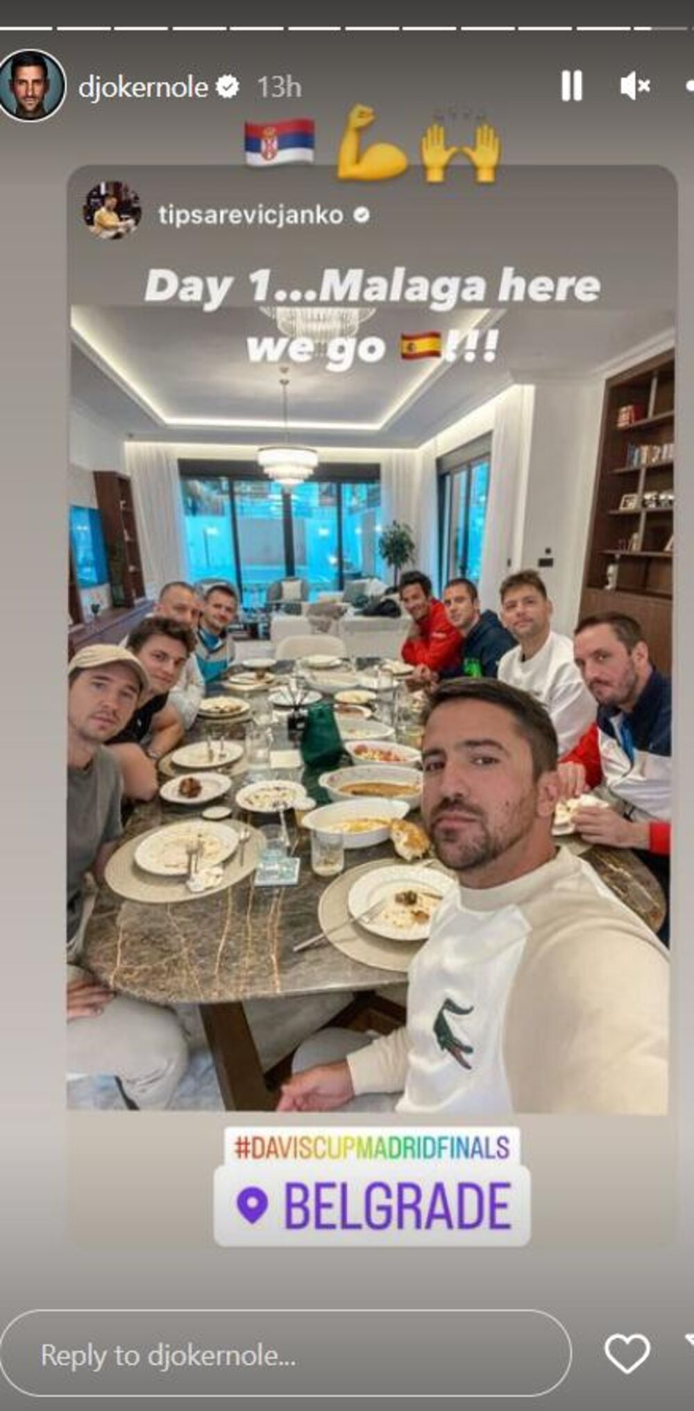 Objava Novaka Đoković