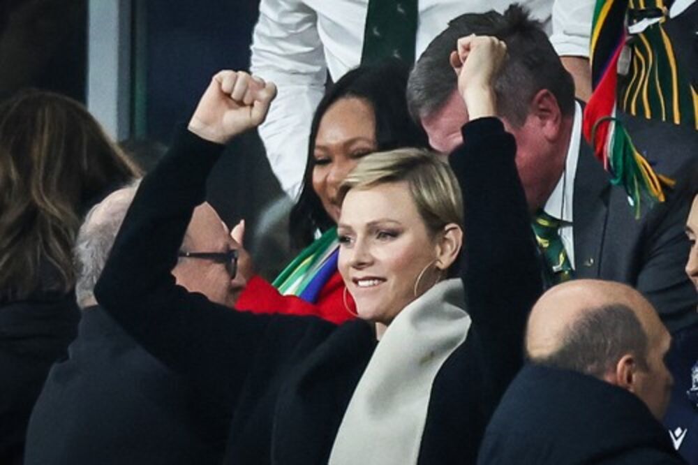 Princeza Šarlin u Parizu na polu-finalu Svetskog prvenstva u ragbiju