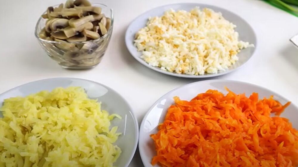 Sastojci za svečanu salatu 'Beli princ'