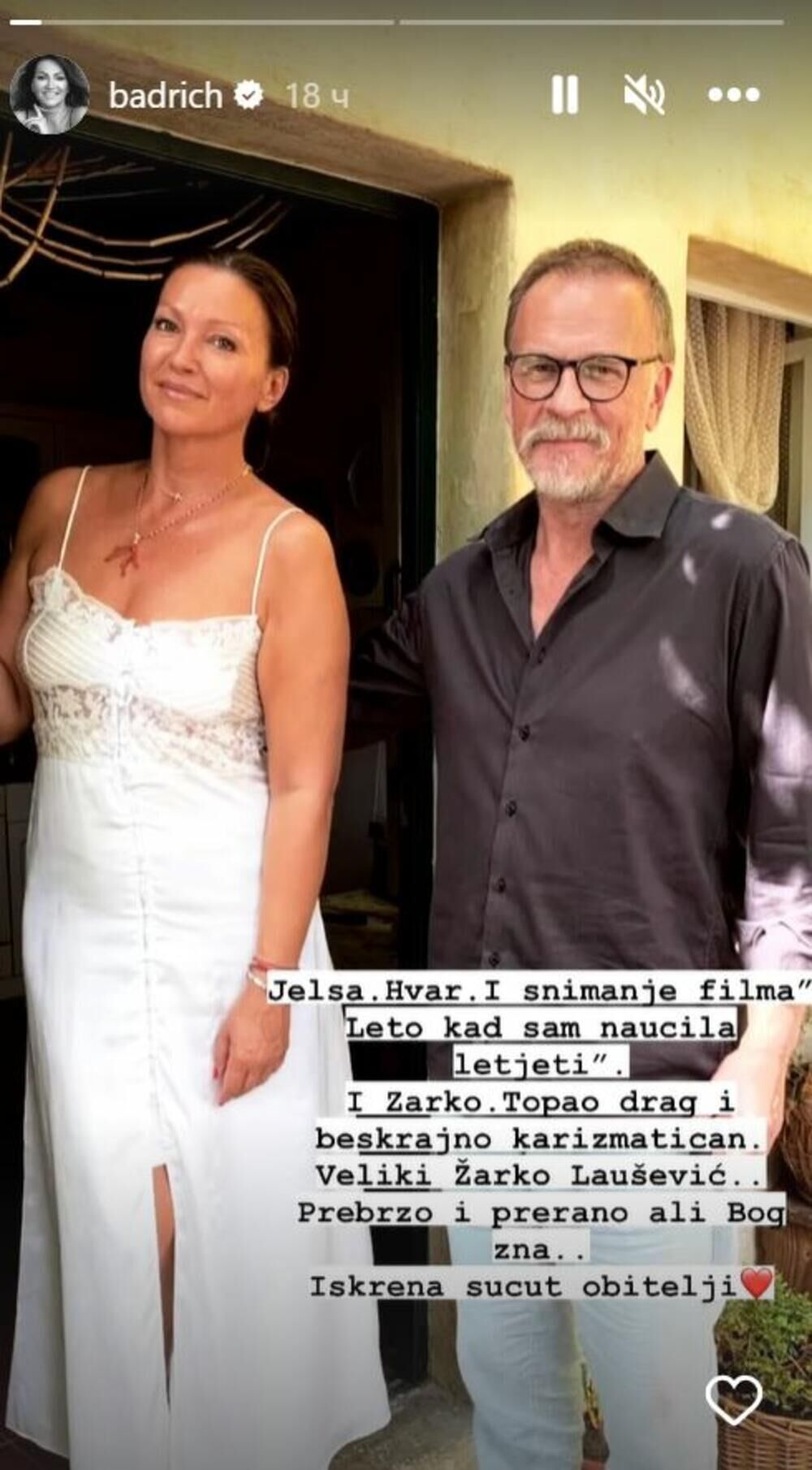 Nina Badrić se oprostila od Žarka Lauševića