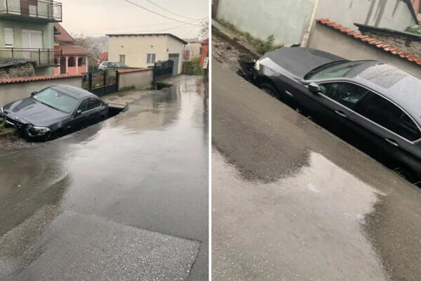 ZEMLJA PROGUTALA PARKIRANI BMW? Bizarna NEZGODA u Malom Mokrom Lugu! (FOTO)