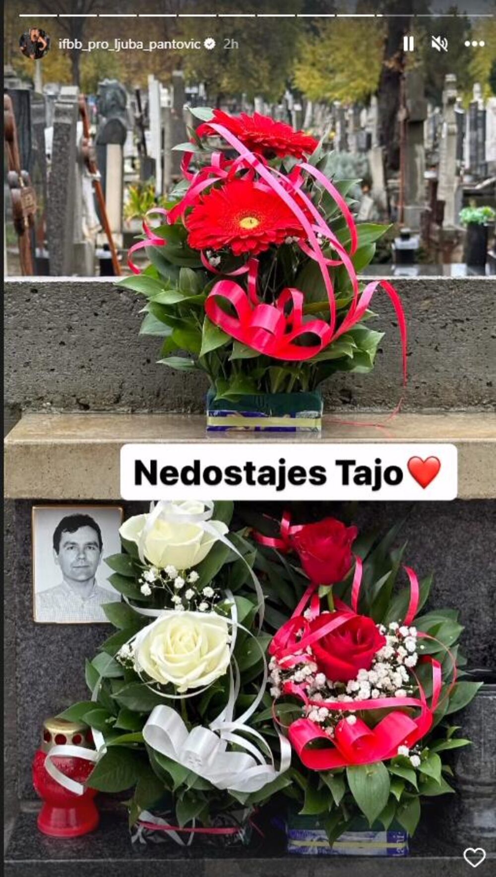 Ljuba Pantović posetila očev grob