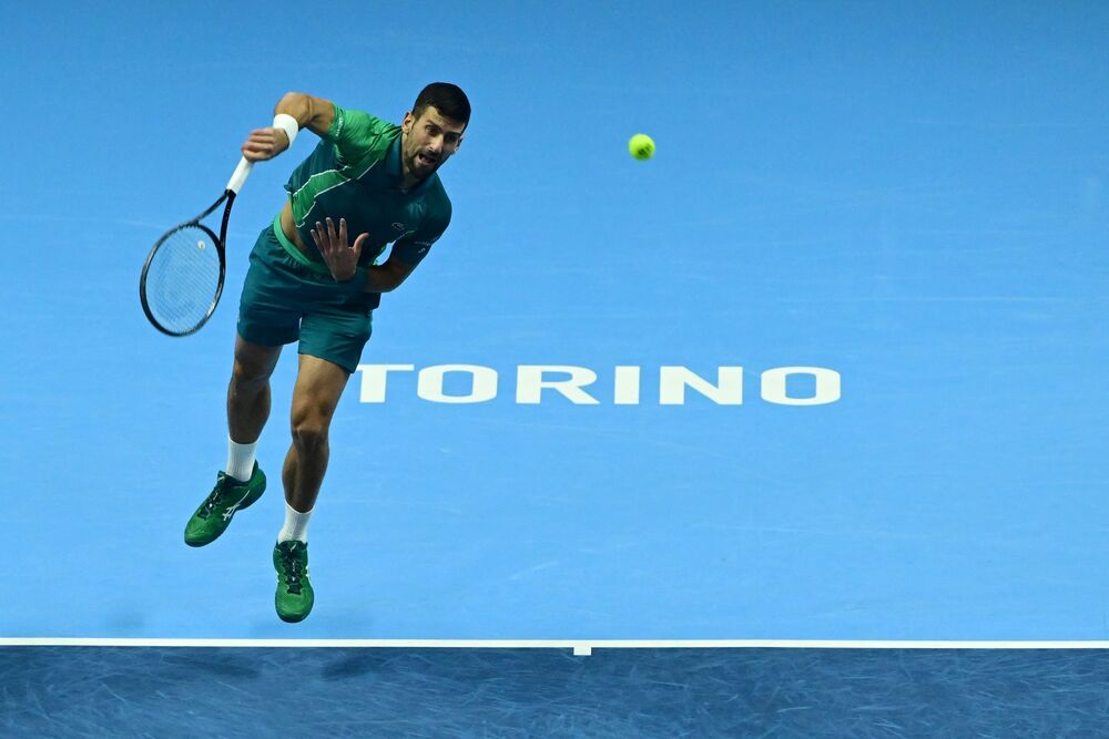 Novak Đoković na meču sa Karlosom Alkarasom