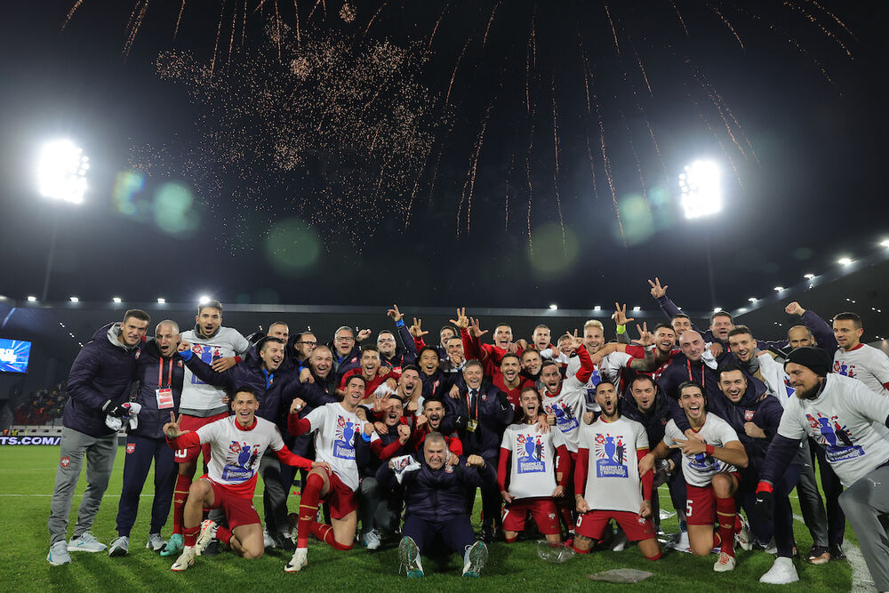 Fudbalska reprezentacija Srbije, Kvalifikacije za Evropsko prvenstvo, Slavlje